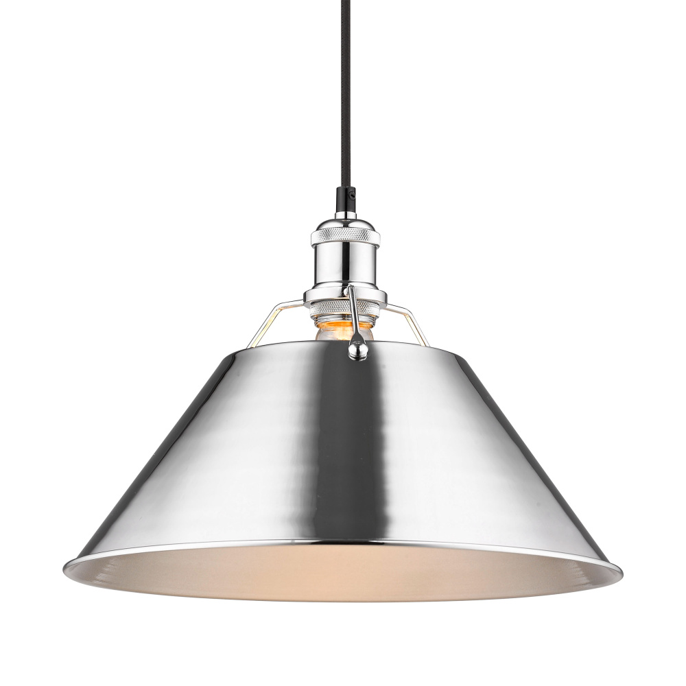 Yep by Golden Lighting Orwell 1-light 14in Pendant in Chrome